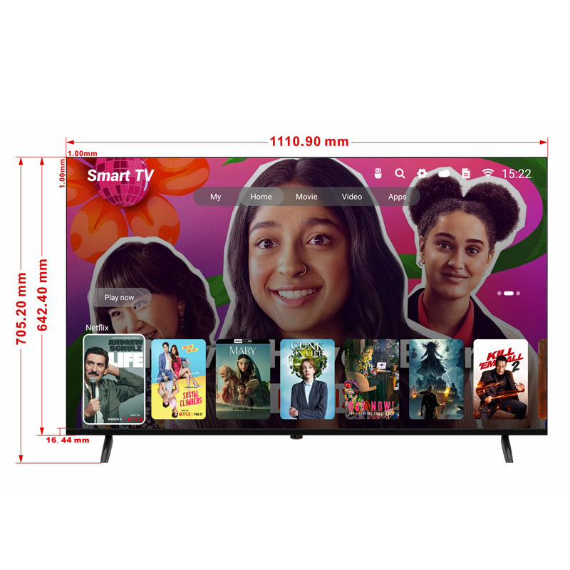 50-inch 4K UHD, HDR10, Bluetooth, Dolby Audio, Dolby Vision, with DVB-T2 and DVB-S2 support