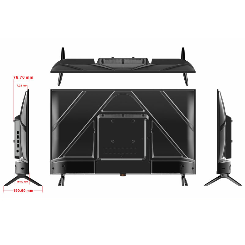 32-inch 2K FHD, HDR10, Bluetooth, Dolby Audio, Dolby Vision, with DVB-T2 and DVB-S2 support.
