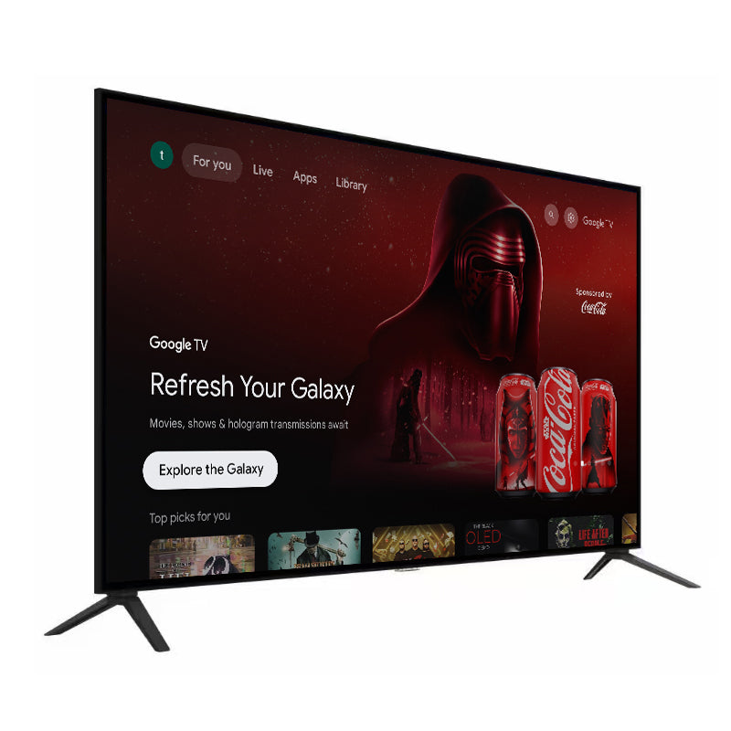 100-inch 4K UHD, HDR10, Bluetooth, Dolby Audio, Dolby Vision, with DVB-T2 and DVB-S2 support.